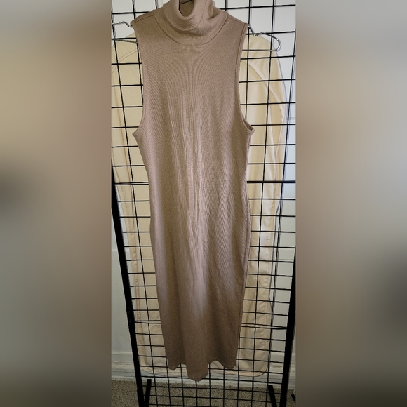 Zara Dresses & Skirts - Nwt ZARA Ribbed Tan Dress Size Medium